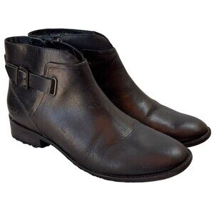 UGG Ankle Boots US10/EU41 Barnett Black Water-Resistant‎ Leather Chelsea
